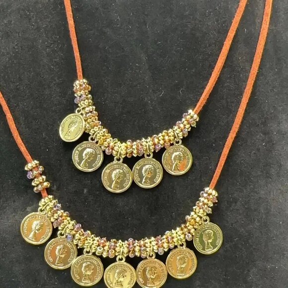 LAYERED COIN NECKLACE - Picture 2 of 2